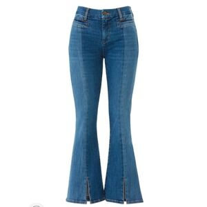 M.i.h Jeans Two Tone Panel Flare Split Hem Denim Jeans Blue 29